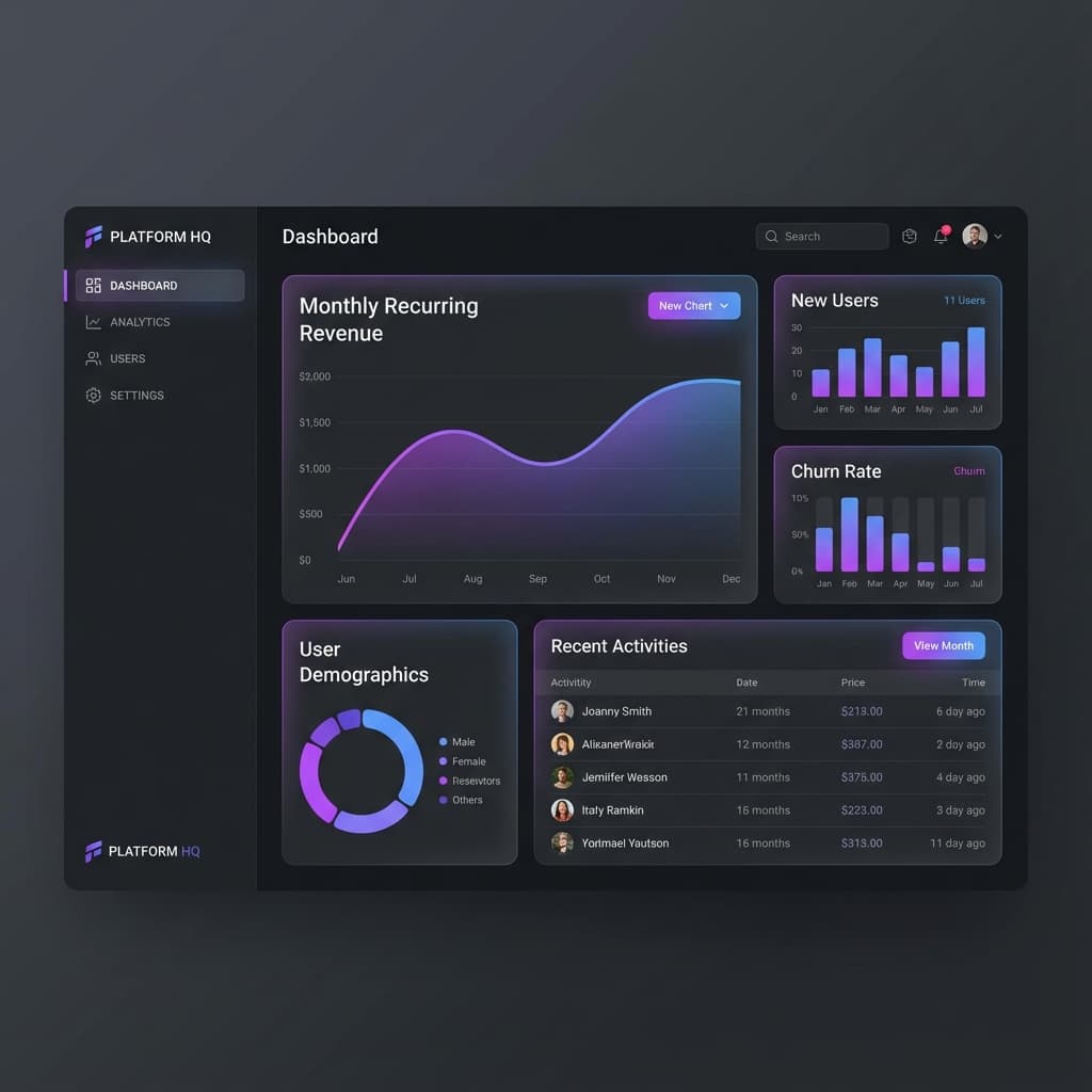 SaaS Analytics Dashboard